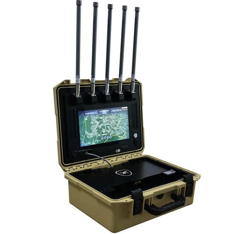 Portable Uav Drone Detection Signaling Briefcase Customizable For 1.2g 1.4G 2.4G 5.8g Fpv Detection 45MHz 6000MHz 2-8 Km Range IP65 Anti Drone manufacturers